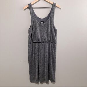 Bobeau Sleeveless Blouson Silver and Grey Sparkle Dress Size L